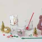 Embedded Holiday Glass, Candy Cane, 16 oz 2