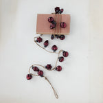 Mercury Glass Ornament Garland w/ Jute Cord, Burgundy, 72