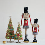 Fabric Soldier w/ Glitter, Faux Fur, & Twig Legs, 22