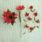 Paper Poinsettia Pick, Red, 34.5 in. 2