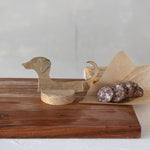 Antique Brass Dog Cheese Knife with Mango Wood Stand, 6-Inch 2