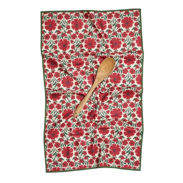 Reversible Anywhere Towel, Holiday Daisy, Red, 18 X 30 in.