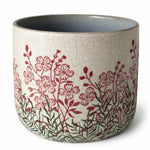 Crackle Glaze Pot Cover, Green & Fuchsia, 4 in. 1