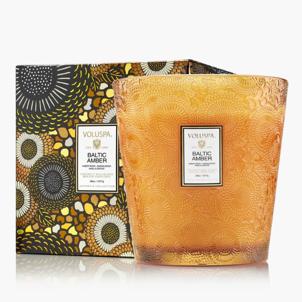 Voluspa Baltic Amber, 3-wick Hearth Candle, 38 oz.