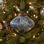 Twilight Ribbed Christmas Ornament, Black Multi, 4 in. 2