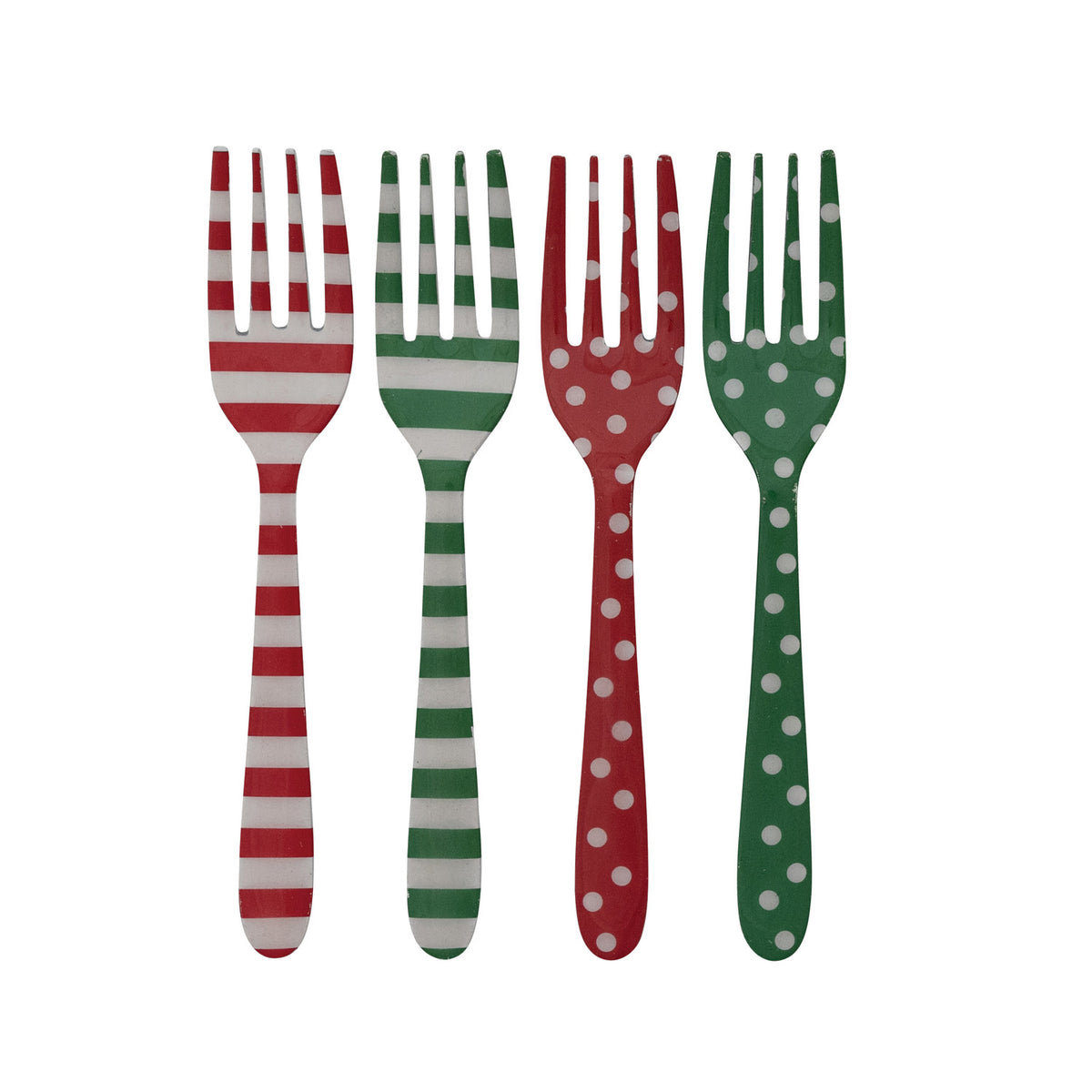 Stainless Steel Fork with Dots/Stripes, Assorted