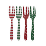Stainless Steel Fork with Dots/Stripes, Assorted 1