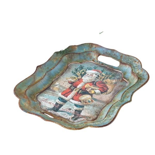 Santa Bearing Gifts Tray, 18.25 X 14.75 X 1.5 in.