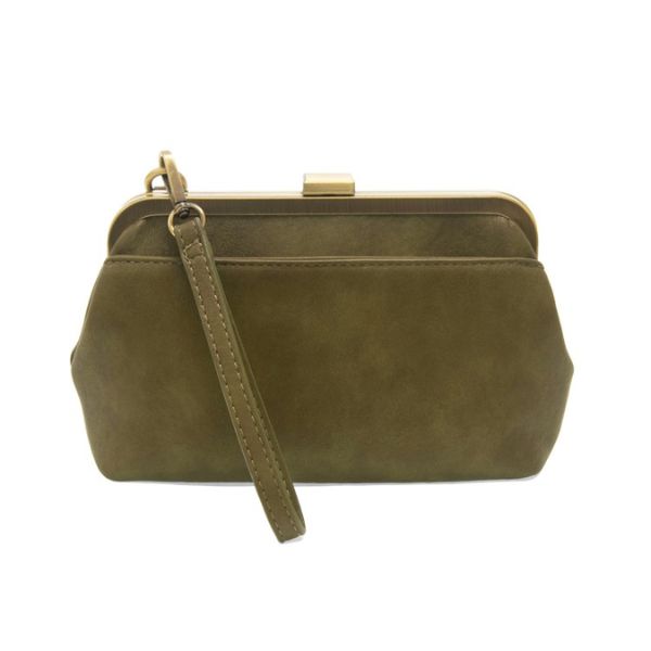 Vivie Frame Convertible Crossbody/Wristlet, Olive, a stylish and versatile accessory perfect for everyday decor and gifting, offered by Knotty and Board with curated charm.