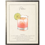 Watercolor Paloma Cocktail and Recipe Artwork, 8 X 10 in. 1