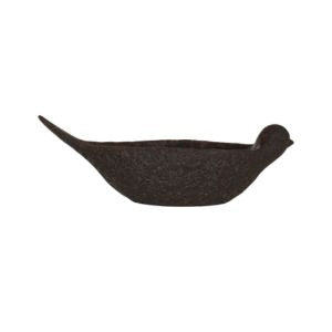 Debossed Stoneware Bird Bowl, Brown, 10 in. shaped like a bird, made of stoneware with a rustic brown finish, perfect for kitchen or dining decor and gifts from Knotty and Board.