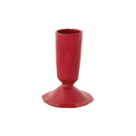 Hand-Forged Enameled Cast Iron Taper Holder, Red, 3