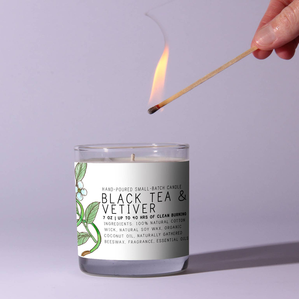 Just Bee Black Tea Vetiver, 7 oz.