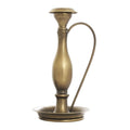 Traditional Bronze Metal Candle Holder, Large, 9 in. with curved handle and classic design, perfect for elegant home decor or thoughtful gifts, featured by Knotty and Board.