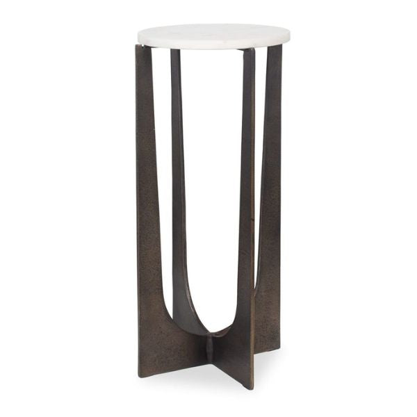 Iron Frame Accent Table, 12 X 24 X 12