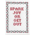 Deluxe Cross Stitch Kit, Spark Joy or Get Out