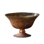 Antique Etched Compote, Copper, 8.6 X 8.6 X 5.7 in. 1