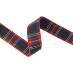 Wired 1.5 in. Traditional Plaid Ribbon, Red and Blue, 10 yd. 2