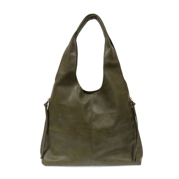 Claire Hobo, Dark Olive leather shoulder bag with a spacious, slouchy design, perfect for everyday use or gifting, available from Knotty and Board, Every Room Needs A Little Knotty and Board.