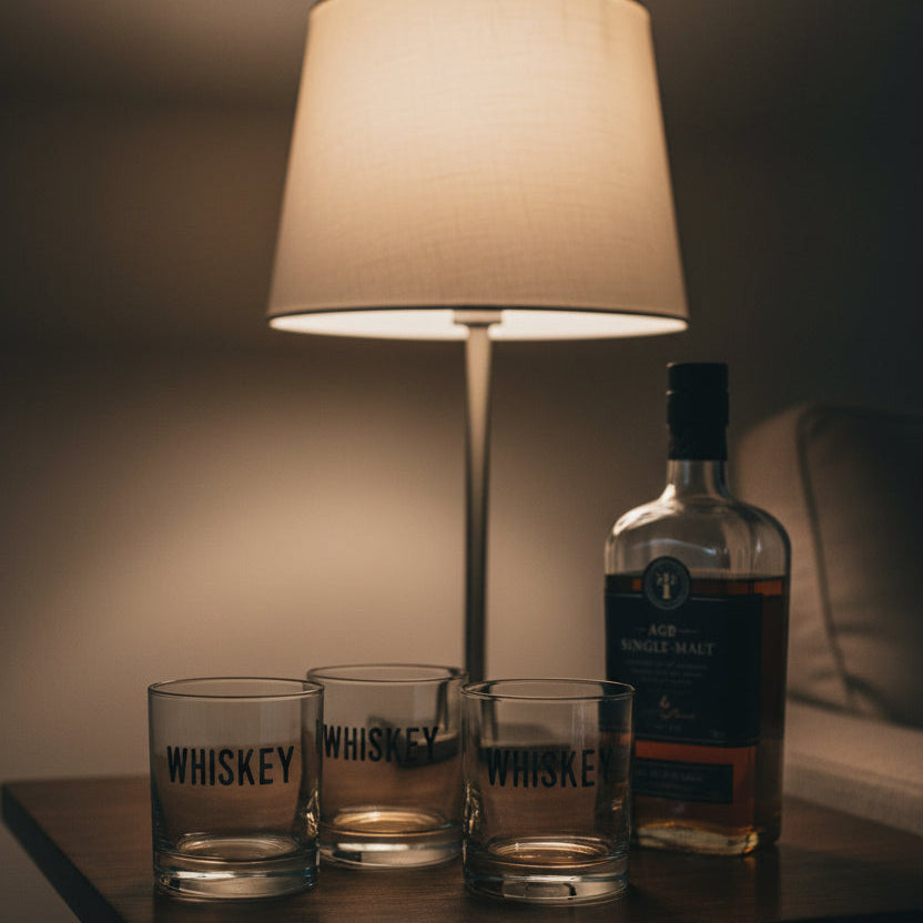 Whiskey Stylized Rocks Glass, 11 oz.