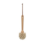 Beech Wood Dish Brush w/ Leather Strap, 10