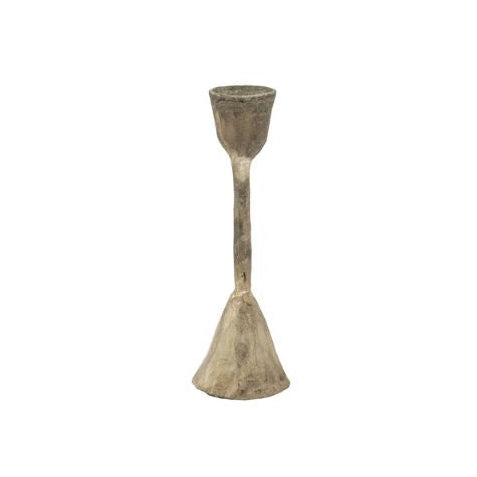 Hand-Forged Metal Taper Holder, Antique Silver, 6 in.