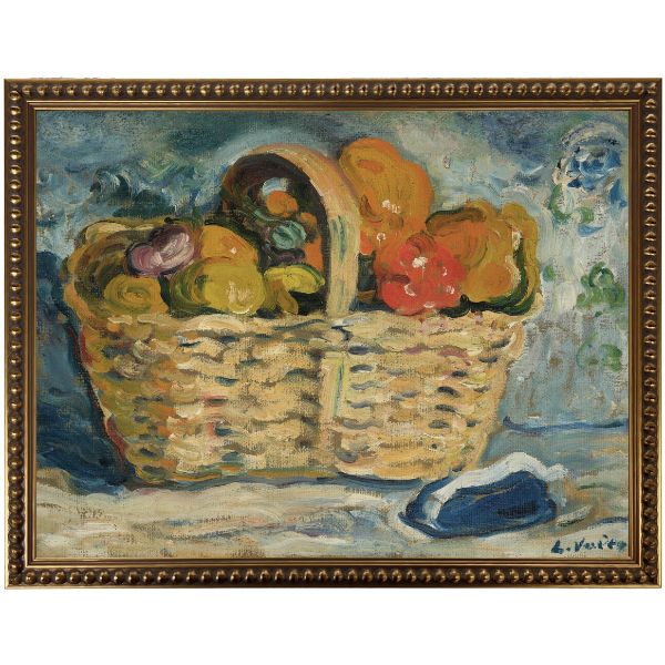 Oil painting C Artwork, Fruit basket, 16 X 12 in.