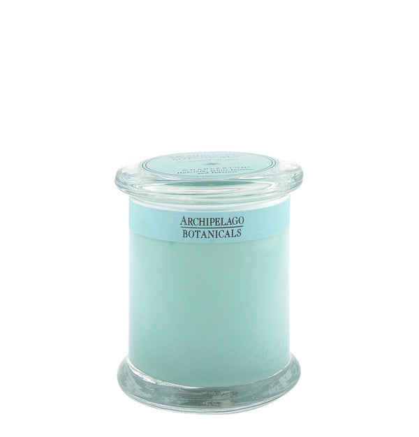 Archipelago Charleston Jar Candle, 8.6 oz in a light blue glass jar with clear lid, perfect for home decor, gifts, or adding ambiance to kitchen and dining spaces by Knotty and Board.