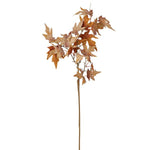 Mustard Flocked Maple Leaf Spray, 27-Inch Fall Decor 1
