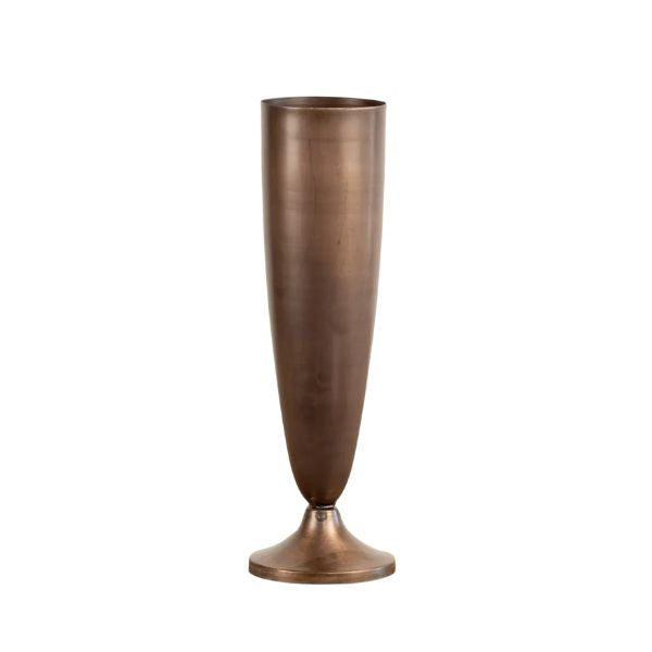 Tall and sleek Bronze Vase, 13 in. with a smooth finish, perfect for adding elegant decor or unique gifts to any kitchen, dining, or living space from Knotty and Board.