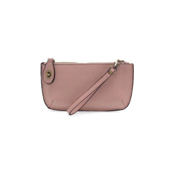 Mini Crossbody Wristlet Clutch, Pink Sand