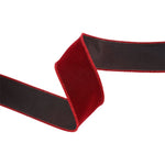 Wired 1.5 in. Double Sided Velvet Ribbon, Bordeaux, 10 yd. 3